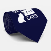 Cravate Vrais chats d'amour d'hommes (Roulé)