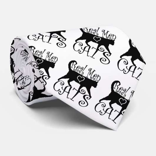 Cravate Vrais chats d'amour d'hommes dans la conception (Roulé)