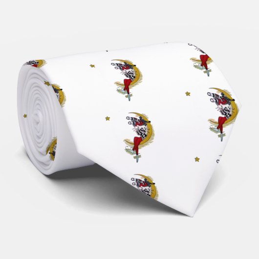 Cravate Vue cosmique : Elfe sur la lune aventure (Roulé)