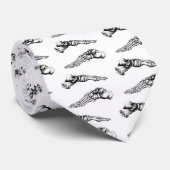 Cravate Vue de côté des os des pieds (Roulé)