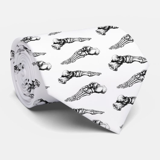 Cravate Vue de côté des os des pieds (Roulé)