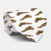 Cravate Vue de côté des os des pieds - sépia (Roulé)
