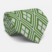 Cravate Wagara - Hishi Green/Silver (Roulé)
