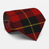 Cravate Wallace Tartan Scottish Clan Plaid Pattern (Roulé)