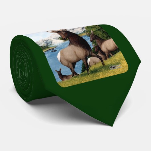 Cravate Wapiti d'élans (Roulé)