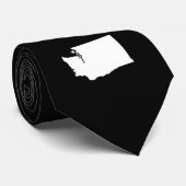 Cravate Washington en blanc et noir (Roulé)