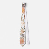 Cravate watercolor flower collage tie (Devant)