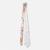 Cravate watercolor flower collage tie (Dos)