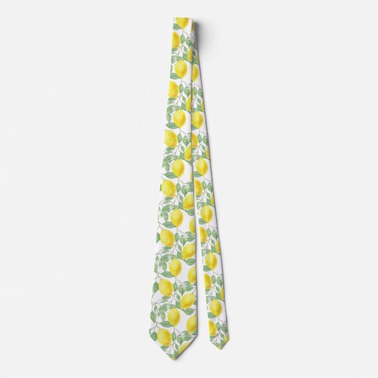 Cravate Watercolor Lemon (Devant)