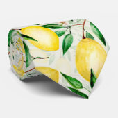 Cravate Watercolor lemons (Roulé)