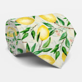 Cravate Watercolor lemons (Roulé)