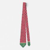 Cravate Watermelon Monogram Funny Fruit Slice Polka Dot (Devant)
