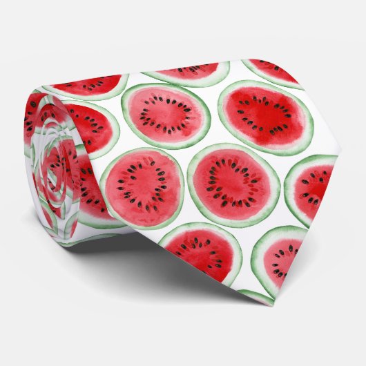 Cravate Watermelon slices pattern (Roulé)