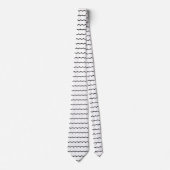 Cravate Wavy Moderne Simple Noir & Blanc (Devant)