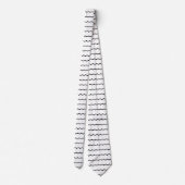 Cravate Wavy Moderne Simple Noir & Blanc (Dos)