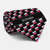 Cravate Wavy Slovakia Flag Pattern (Roulé)