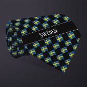 Cravate Wavy Sweden Flag Pattern