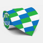 Cravate WAYout Arts Freeetown Sierra Leone Motif Drapeau (Roulé)