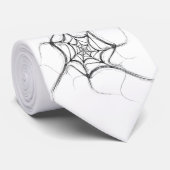 Cravate Web Black and White Spider (Roulé)