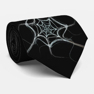 Cravate Web Black and White Spider