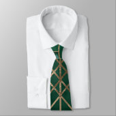 Cravate Web de Wyrd - malachite, cuir et or (Attaché)