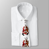 Cravate Weihnachtsmann mit Elch (Attaché)