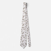 Cravate Weimaraner Bones and Paws White (Devant)