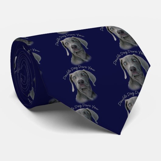 Cravate Weimaraner Double Chien Osez-Vous (Roulé)