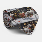 Cravate Weimaraner Festin de Noël (Roulé)