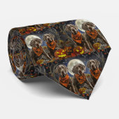Cravate Weimaraner Halloween Éffrayant (Roulé)