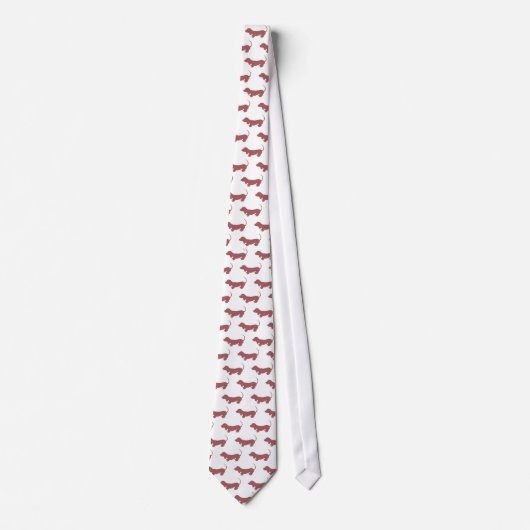 Cravate Weiner Dog Dachshund Motif (Devant)