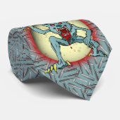 Cravate Werewolf Silver Bullets Pleine lune bleue Hallowee (Roulé)