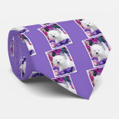 Cravate West Highland White Terrier Peinture Chien Art (Roulé)