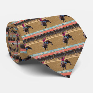 Cravate Western Cheyenne Rodeo Cowboy Bull Riding Necktie