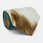 Cravate Western Emerald Gold White Cowhide (Roulé)