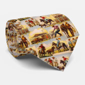 Cravate Western Rodeo Arena Cowboys Roping (Roulé)