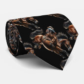 Cravate Western Rodeo Cowboy Saddle Bronc Riding (Roulé)