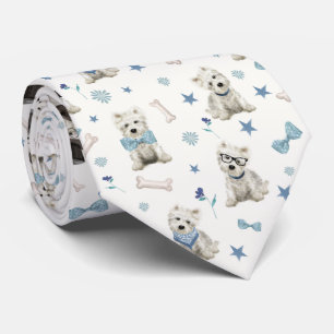 Cravate Westie blanc avec accessoires Whimsical