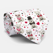 Cravate Westies blanches avec accessoires Whimsical (Roulé)