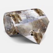 Cravate Wheaten Terrier Laisser neiger Noël (Roulé)