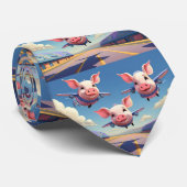 Cravate When Pigs Fly Funny Pig Airplanes (Roulé)