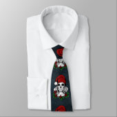 Cravate Whimsical gothique Père Noël Crâne Noël (Attaché)
