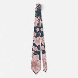 Cravate Whimsical rose Sakura Motif