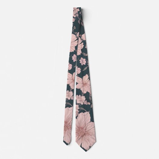 Cravate Whimsical rose Sakura Motif (Dos)