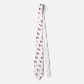 Cravate Whippet Dog Geometric Pattern Silhouette Multi (Devant)