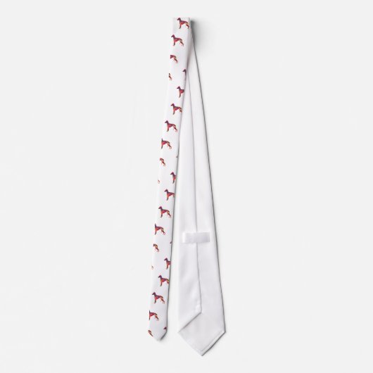 Cravate Whippet Dog Geometric Pattern Silhouette Multi (Dos)
