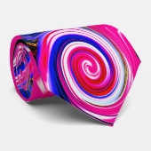 Cravate Whirs fun rose mode de Noël (Roulé)