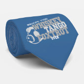 Cravate Whiskey Tango Foxtrot - Humour de l'aviation (Roulé)