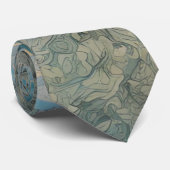 Cravate Whispering Waves : Une danse de l'océan et du ciel (Roulé)