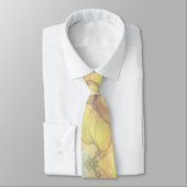 Cravate Whispers of Silk DreamOrganic Formes en Jaune (Attaché)